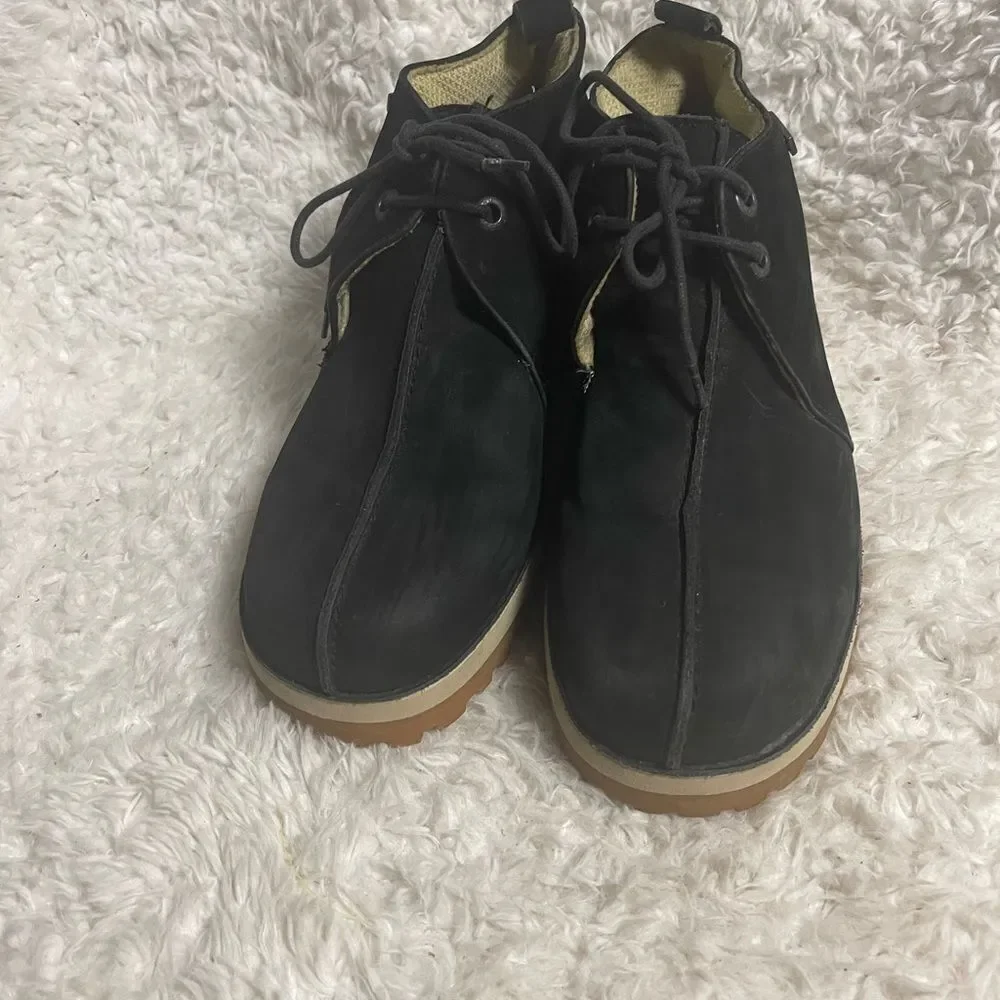 Buffalino B Boots Men's Black Nubuck lace up Boots SZ10 Rubber soles.